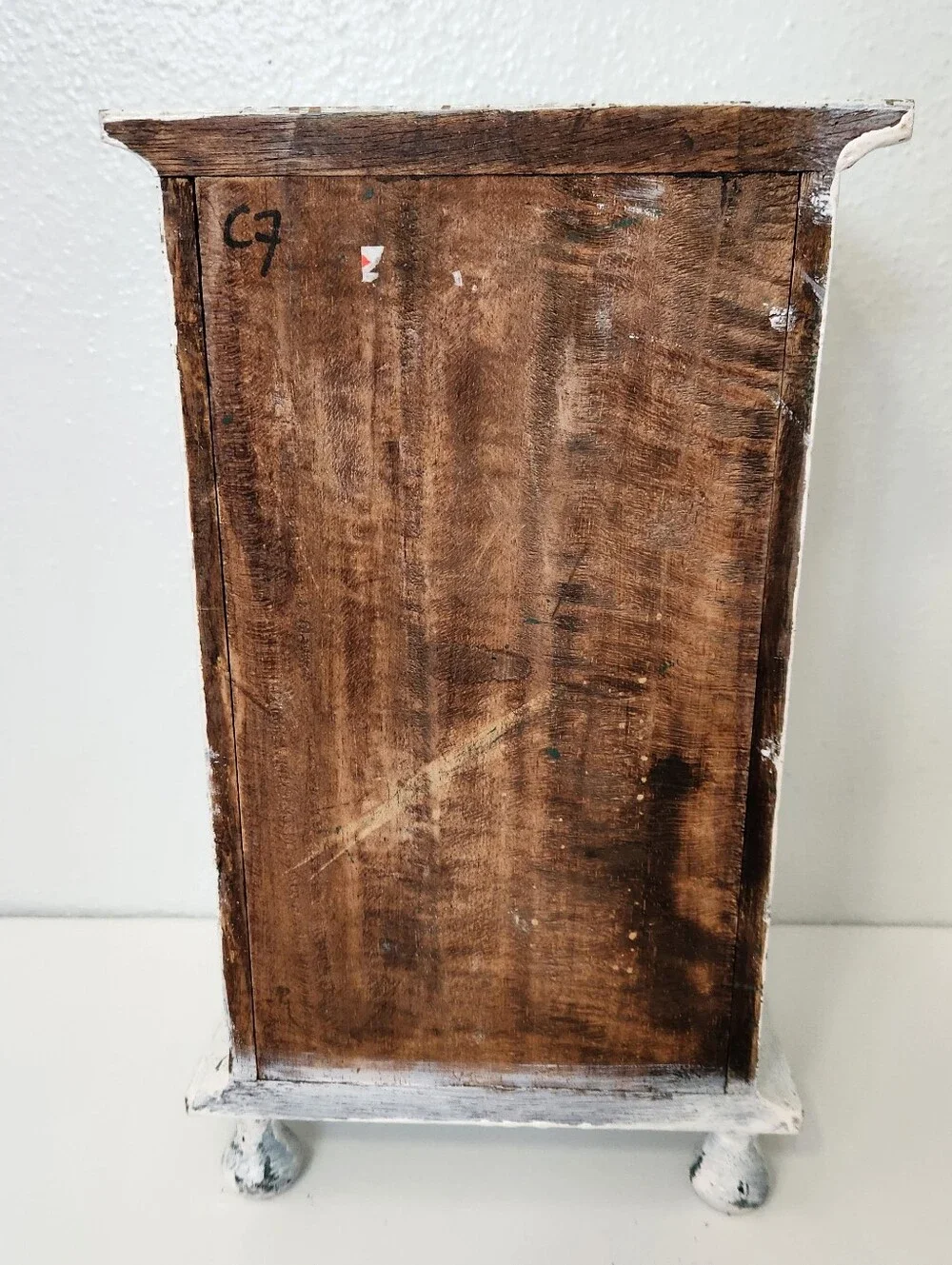 Pottery Barn White Distressed Multi-Drawer Jewelry Wooden Chest